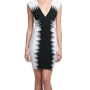 Herve Leger Mini Bandage Dress Denisa Jagged Pike Limited Edition Bodycon size S